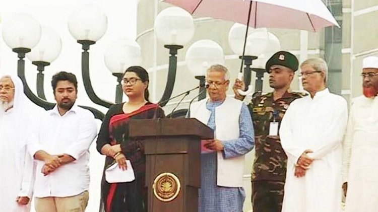 জুলাই ঘোষণাপত্র’ পাঠ করেছেন প্রধান উপদেষ্টা অধ্যাপক ড. মুহাম্মদ ইউনূস।